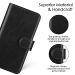 Black Book Case Flip with Strap For Nokia 3.2 TA-1156 Slim Fit Look